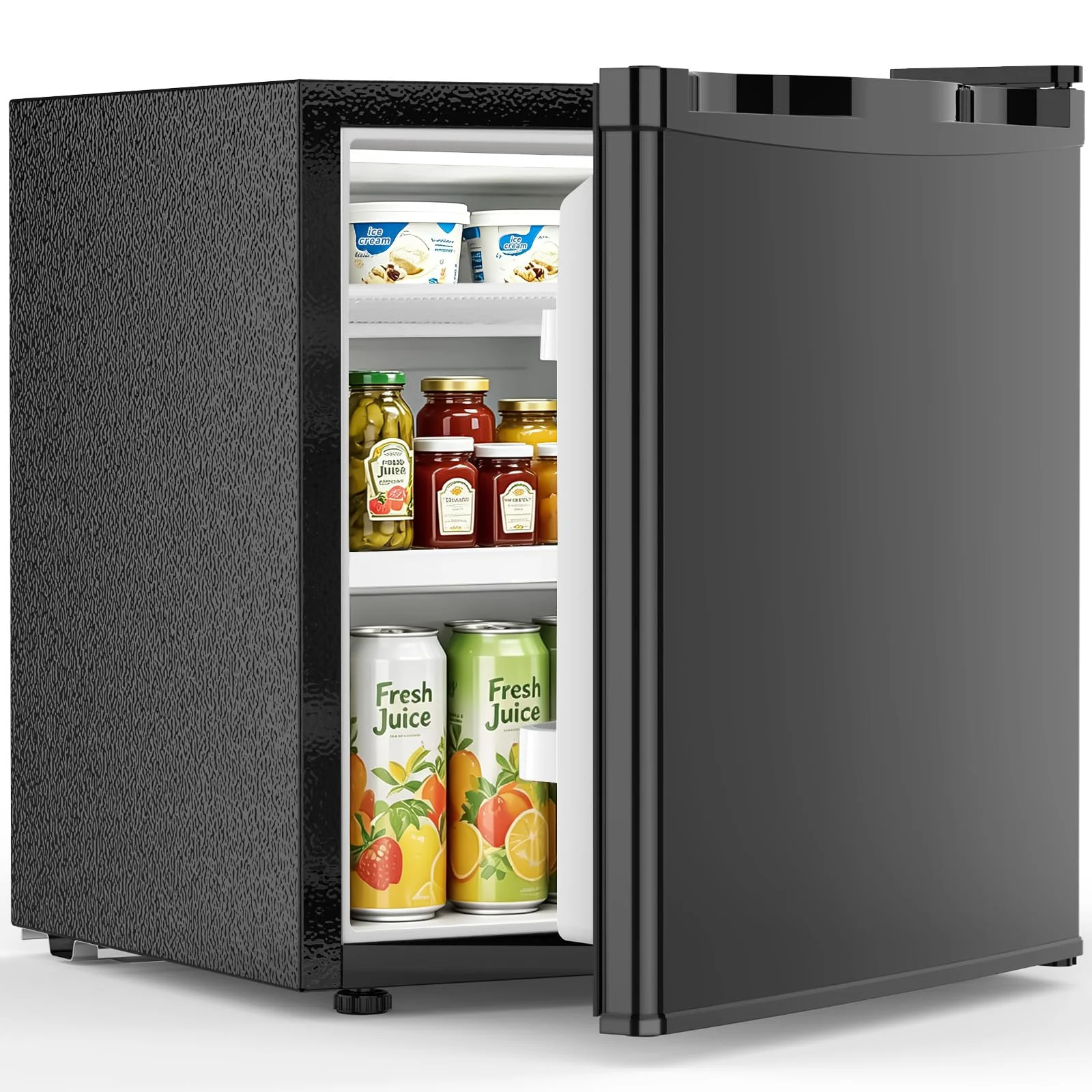 ELECTACTIC Compact Refrigerator, 1.7 cu ft, Black
