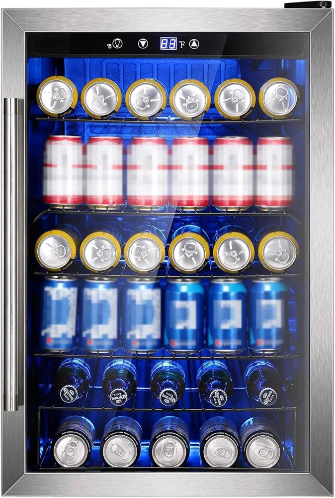 ELECTACTIC Wine Cooler, 37 bottles, Silver