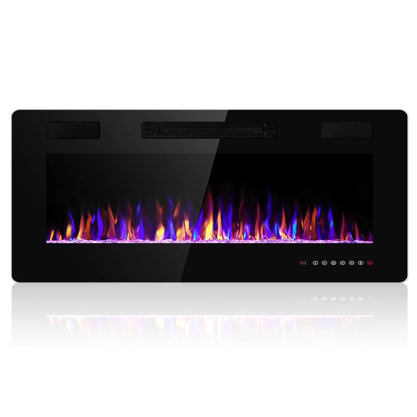 ELECTACTIC Electric Fireplace, 42 in, Black