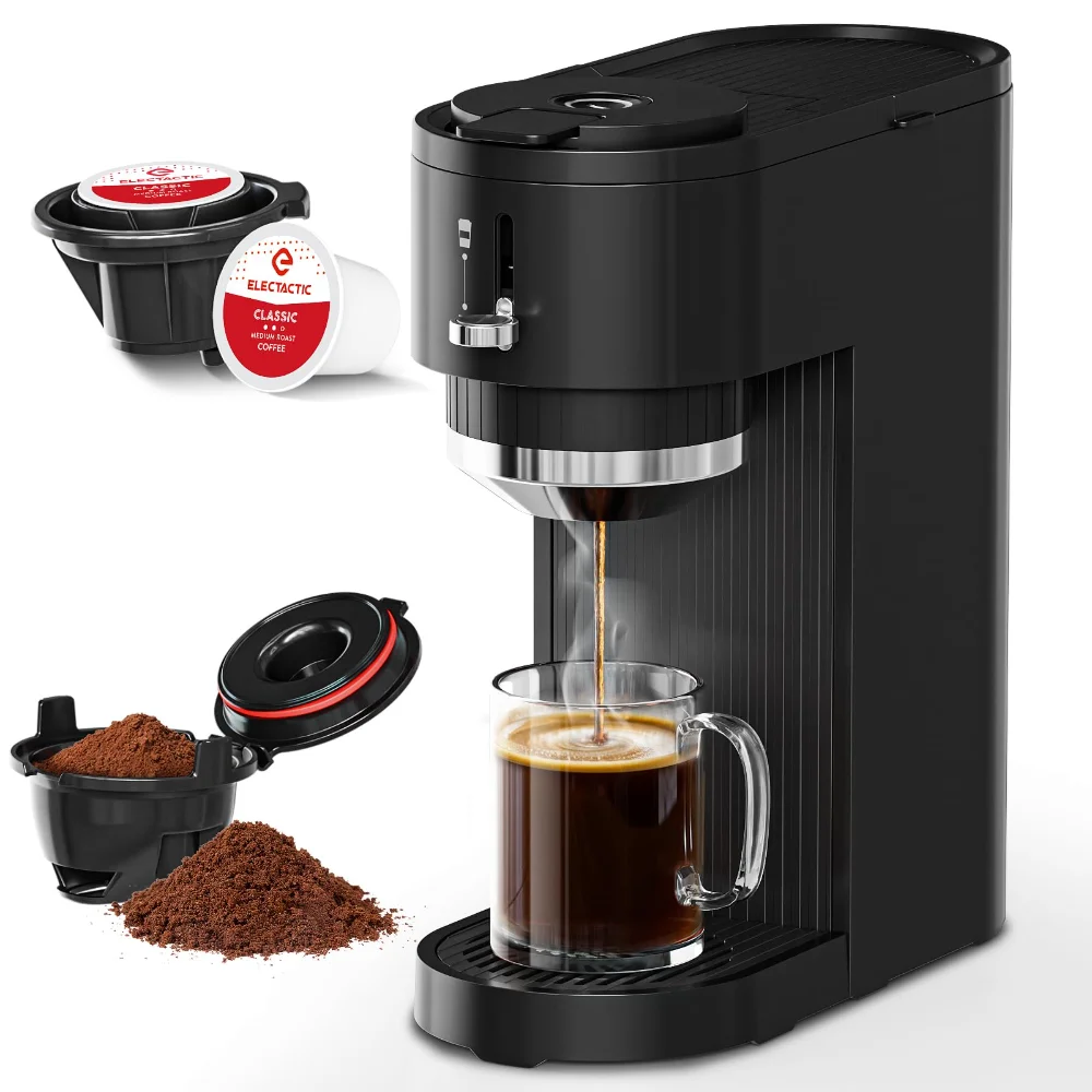 ELECTACTIC Single Serve Coffee Maker, Black