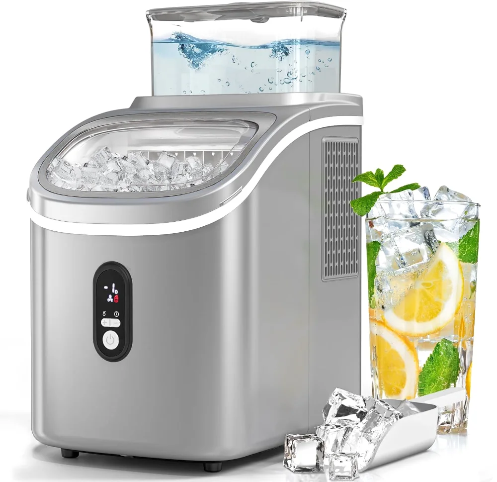 ELECTACTIC Countertop Ice Maker, 34 lbs/24h, Grey