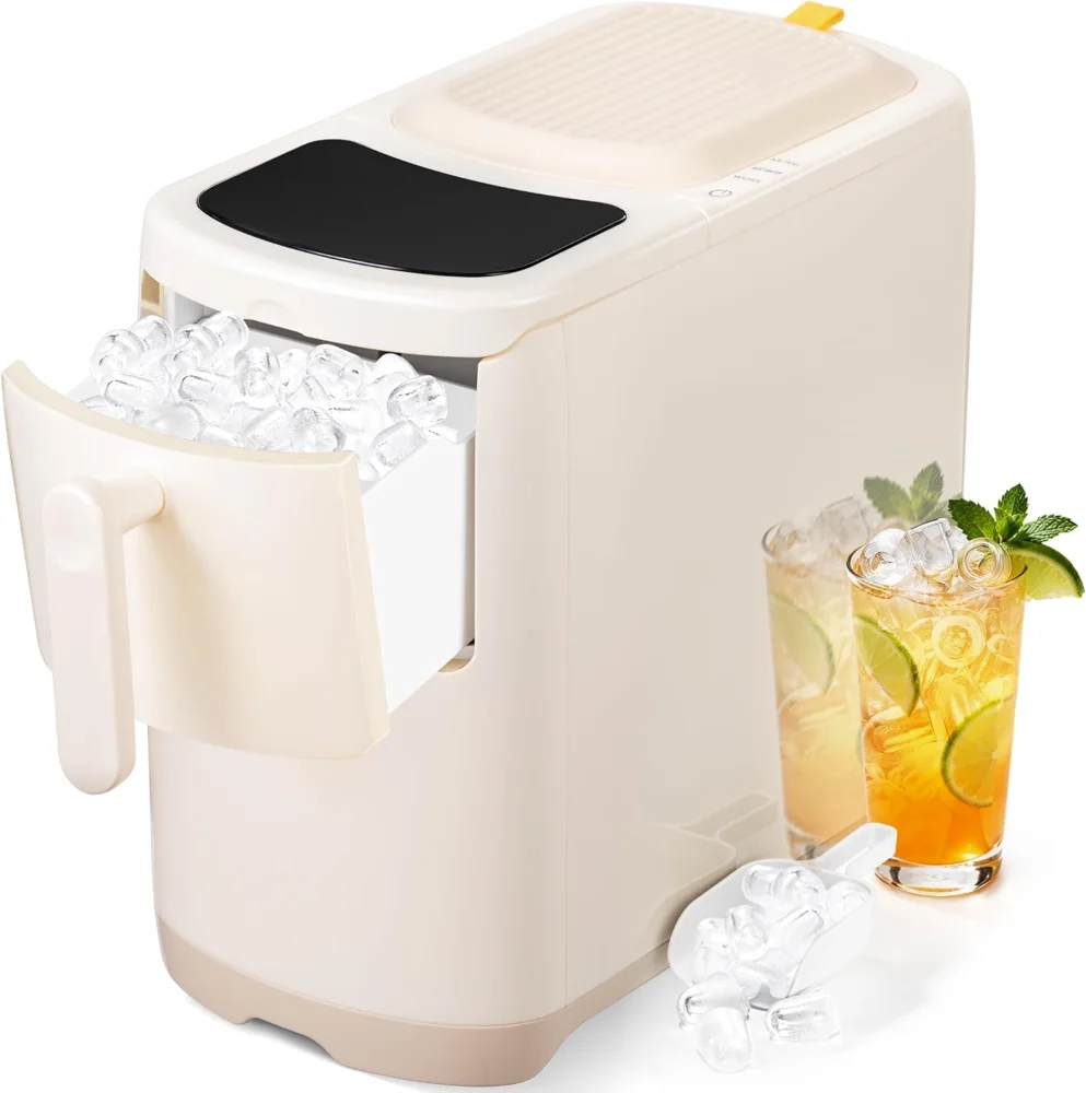 ELECTACTIC Countertop Ice Maker, 18 lbs/24h, White