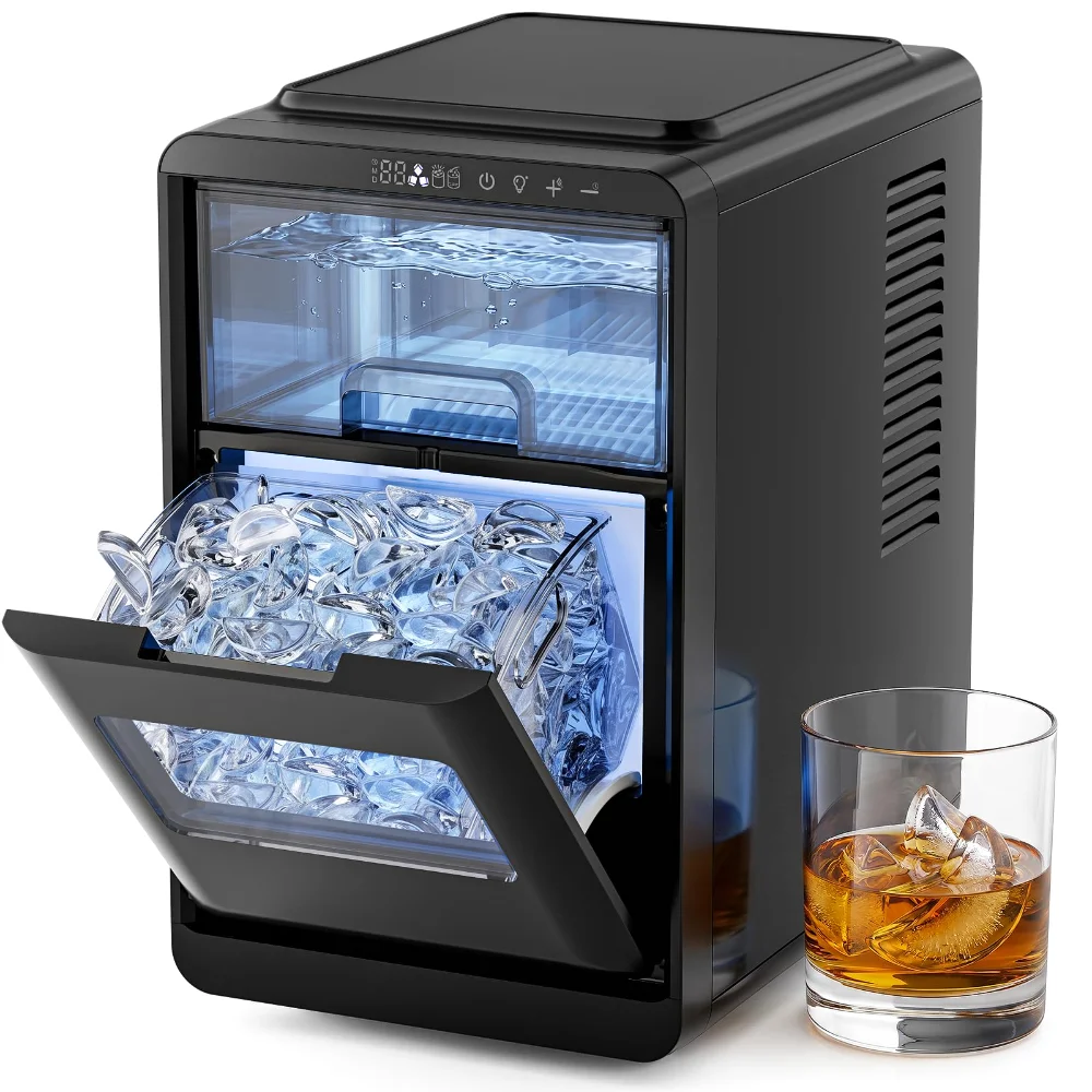 ELECTACTIC Crescent Ice Maker, 27 lbs/24h, Black
