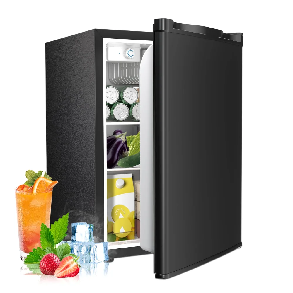 ELECTACTIC Mini Fridge with Freezer, 2.56 cu ft, Black