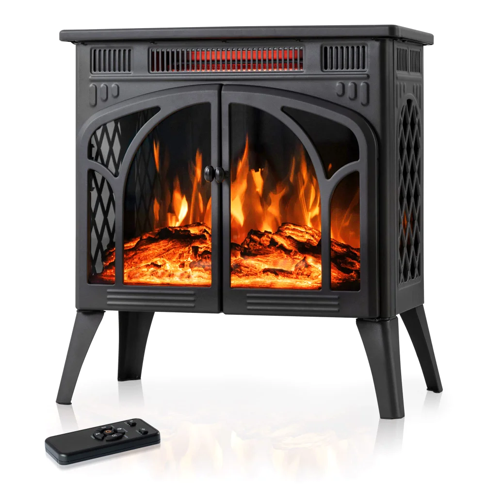 ELECTACTIC Fireplace Stove, 24 in, Black