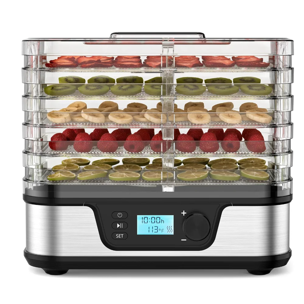 ELECTACTIC Food Dehydrator, 5 trays, Stainless Steel