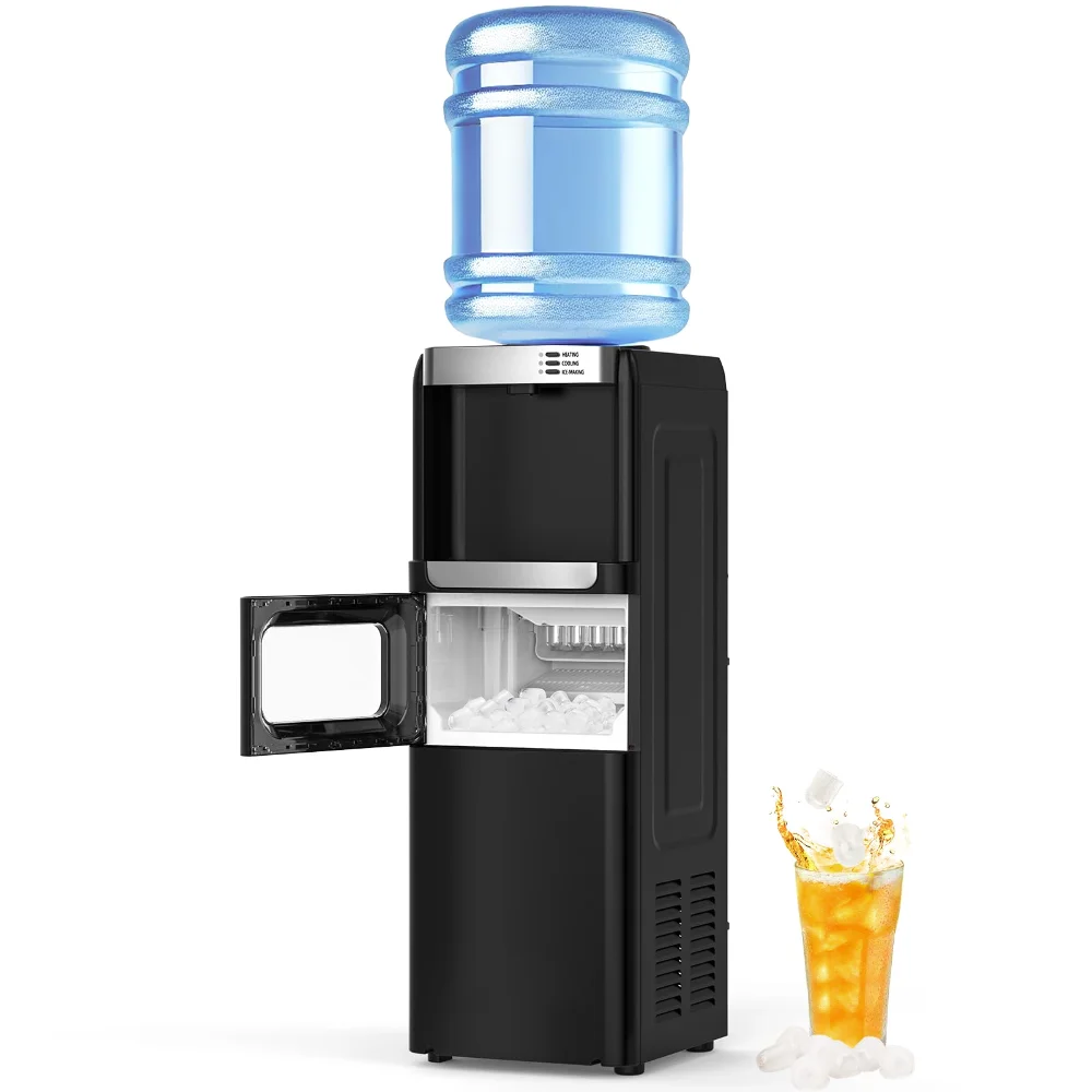 ELECTACTIC Water Dispenser & Ice Maker, 5 gal, Black